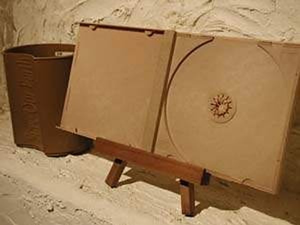 The original CD case open, showing the hemp plastic tray